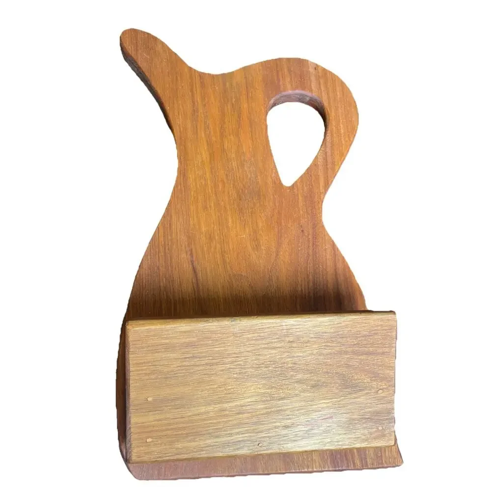 Vintage Farmhouse Wooden Water Pitcher Wall Decor Organizer Cabin Primitive Cute